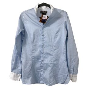 Ariat Pro Series Women’s Blue Equestrian‎ Horse Riding Snap Button Shirt Size 34